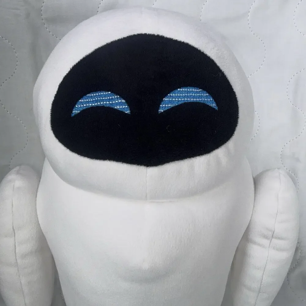 Eve White Robot 11" Rare Plush Soft Stuffed Doll WallE & Eve Disney - Picture 2 of 10